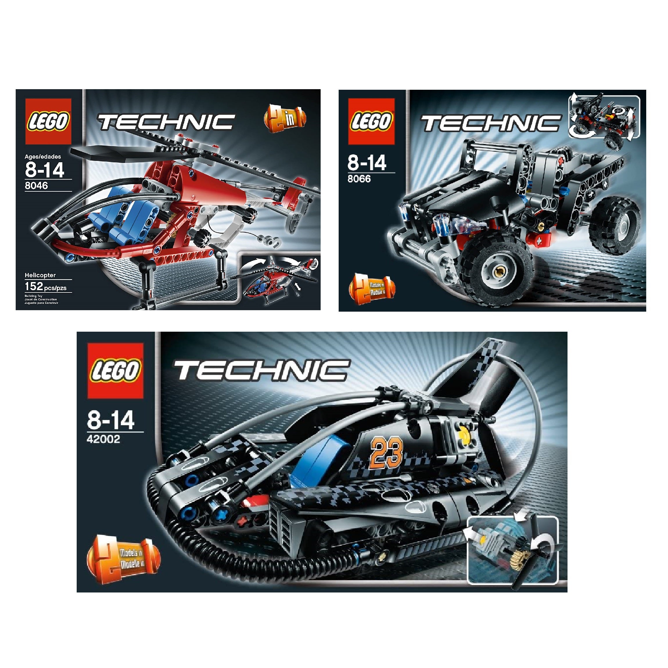 LEGO® mieten LEGO® Luftkissenboot (42002) + Lego Hubschrauber (8046) + Lego Geländewagen (8066) | LEGO® Technic