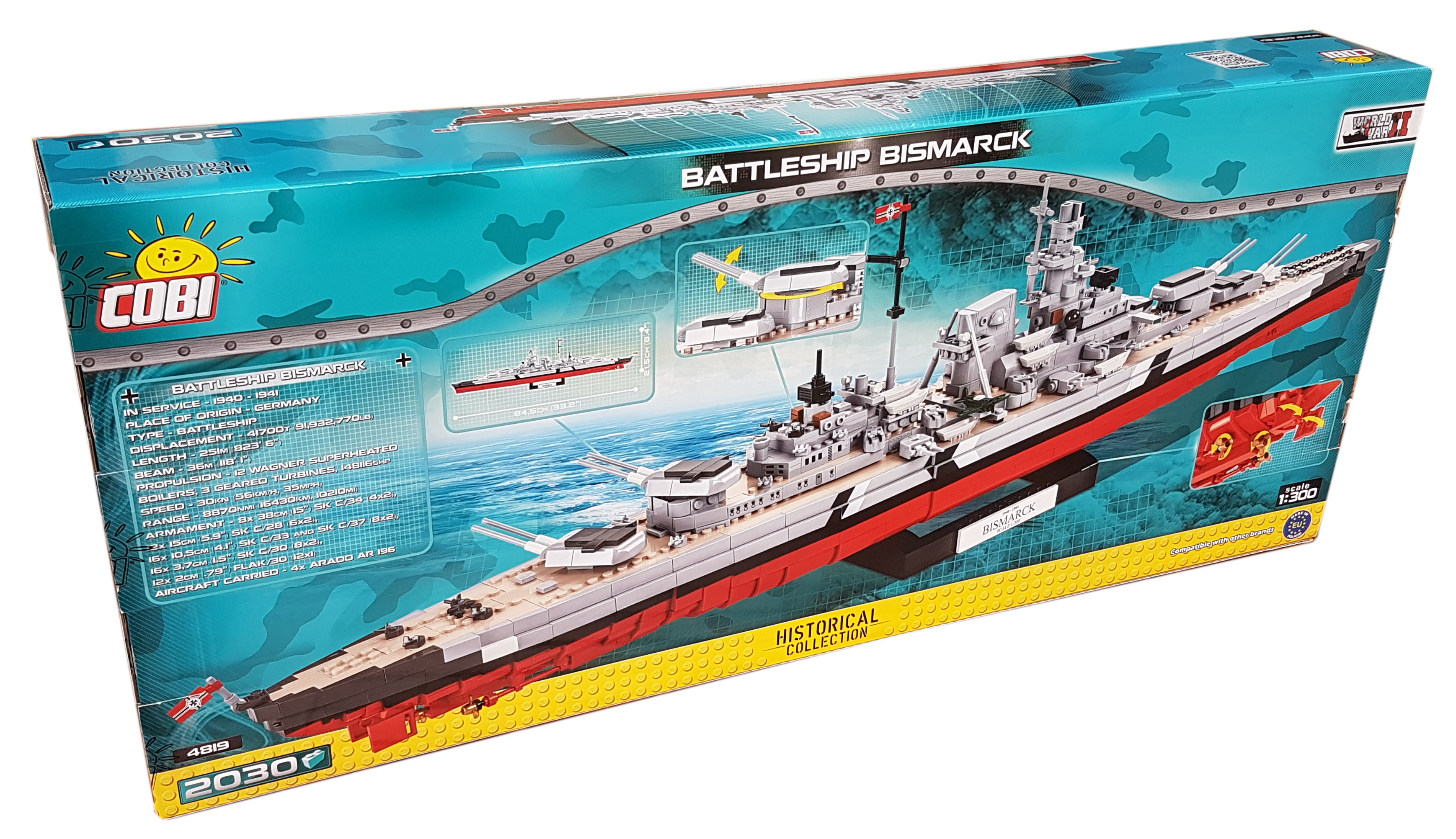 Cobi - Battleship Bismarck (4819) / 2 Wochen mieten