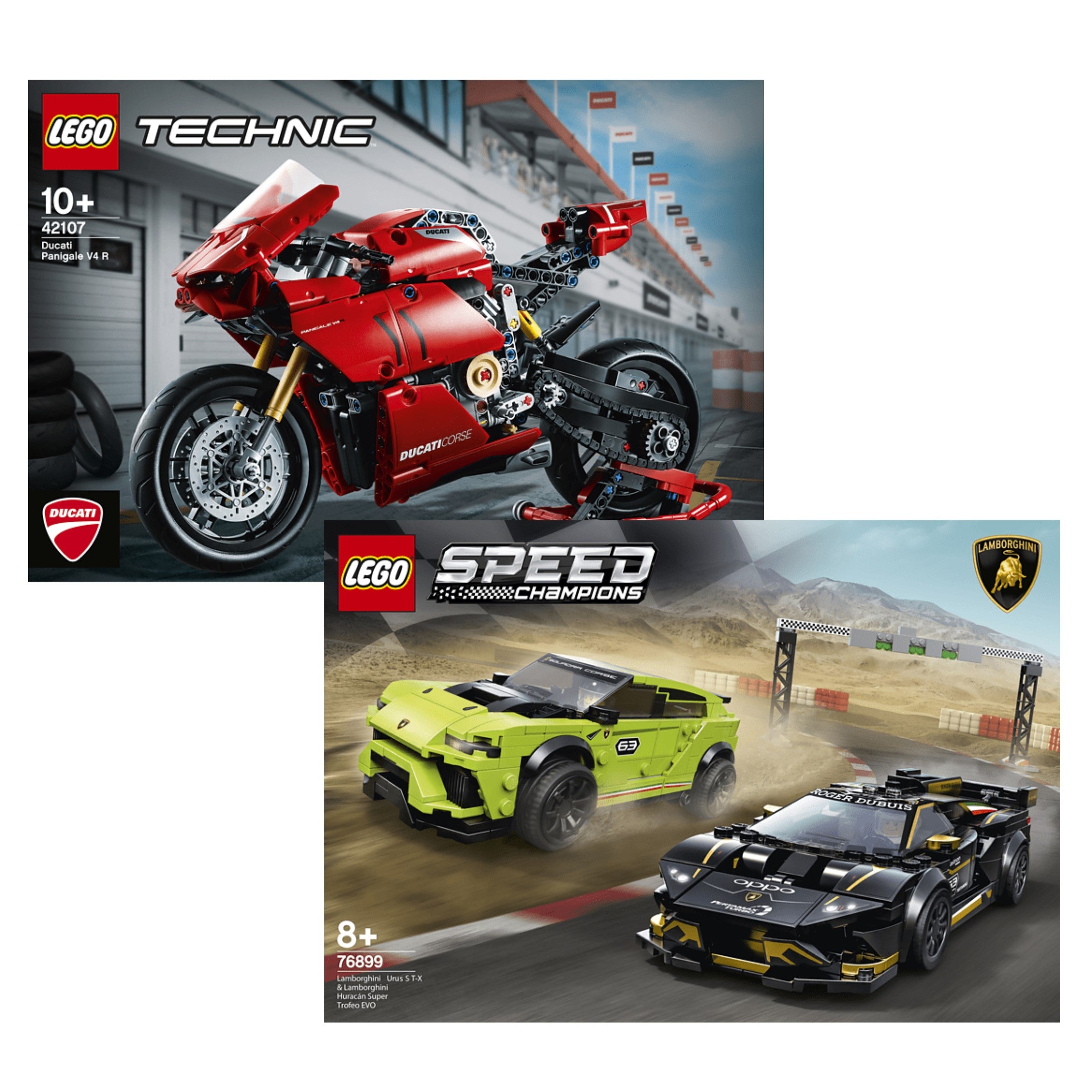 LEGO® Lamborghini Urus ST-X (42107) & Huracán Super Trofeo EVO (76899) | LEGO® Speed Champions / 2 Wochen mieten